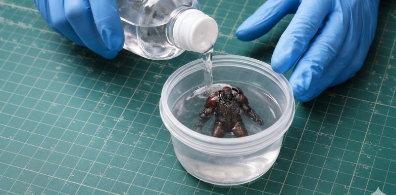 Décaper la peinture sur du plastique avec de l'alcool isopropylique